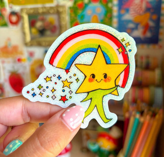 Star Friend Glitter Sticker