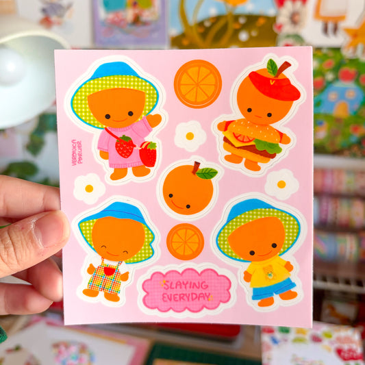 Clementine Slays Sticker Sheet