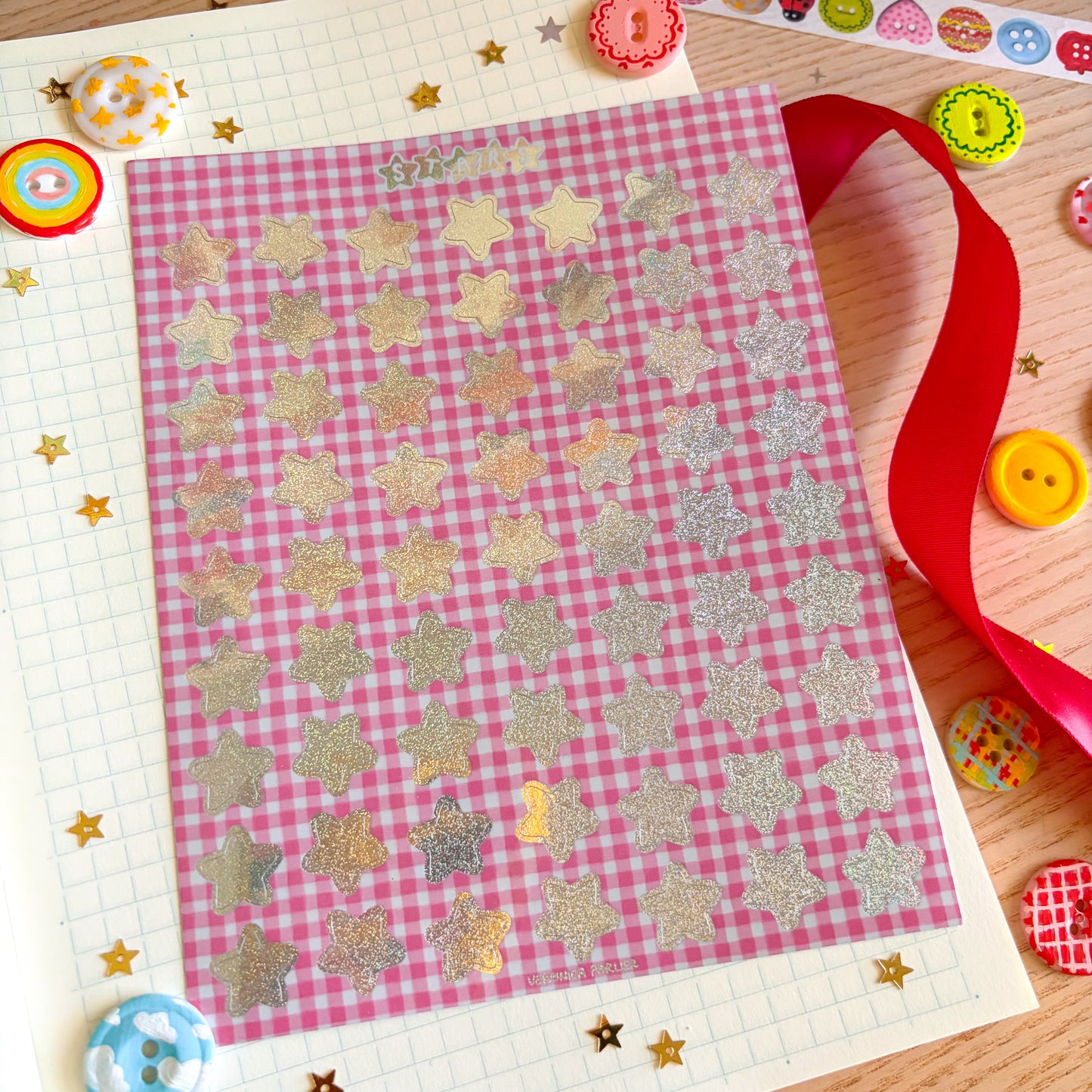 Star Glitter Sticker Sheet