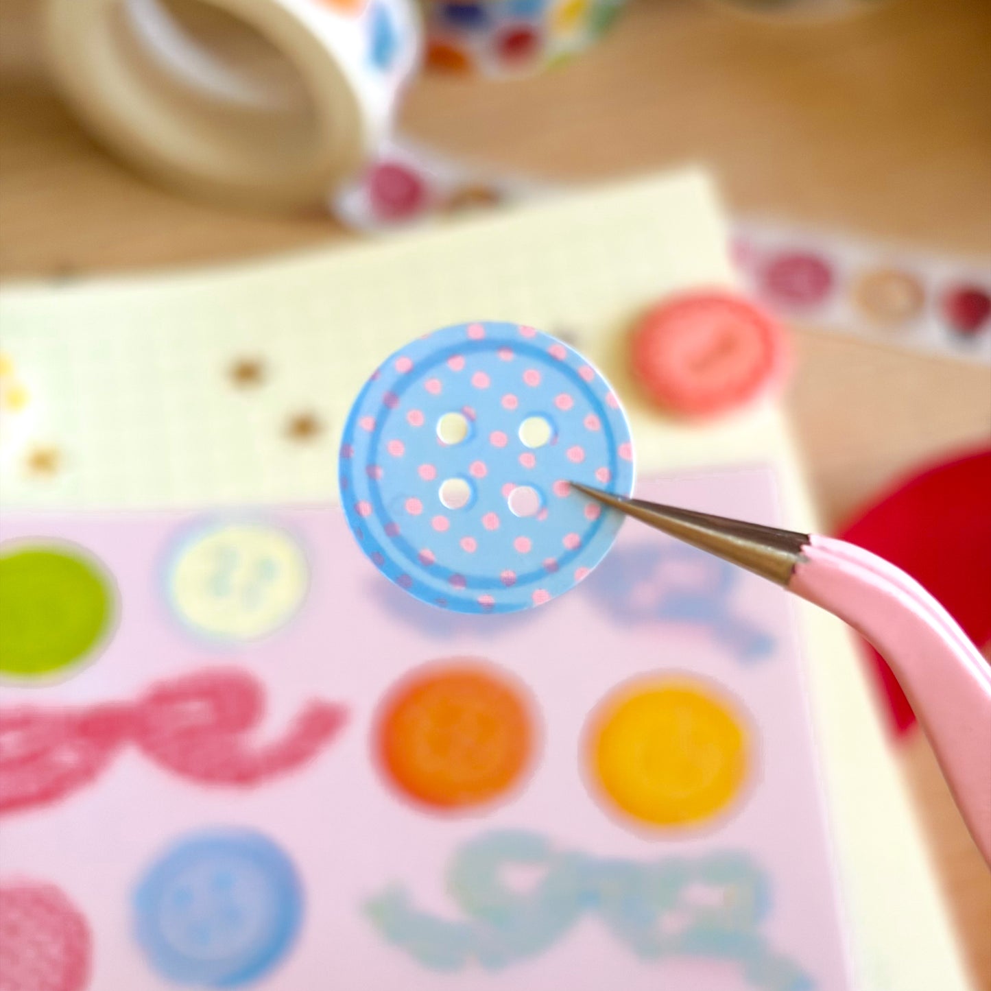 Buttons and Bows Sticker Sheet