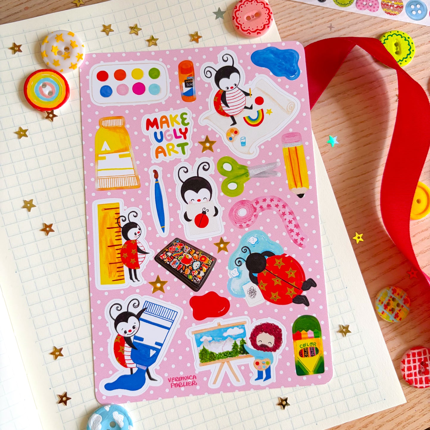 Make Ugly Art Sticker Sheet