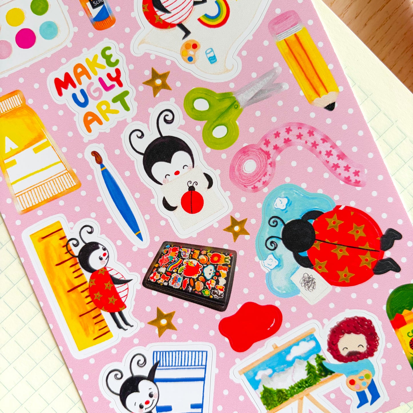 Make Ugly Art Sticker Sheet