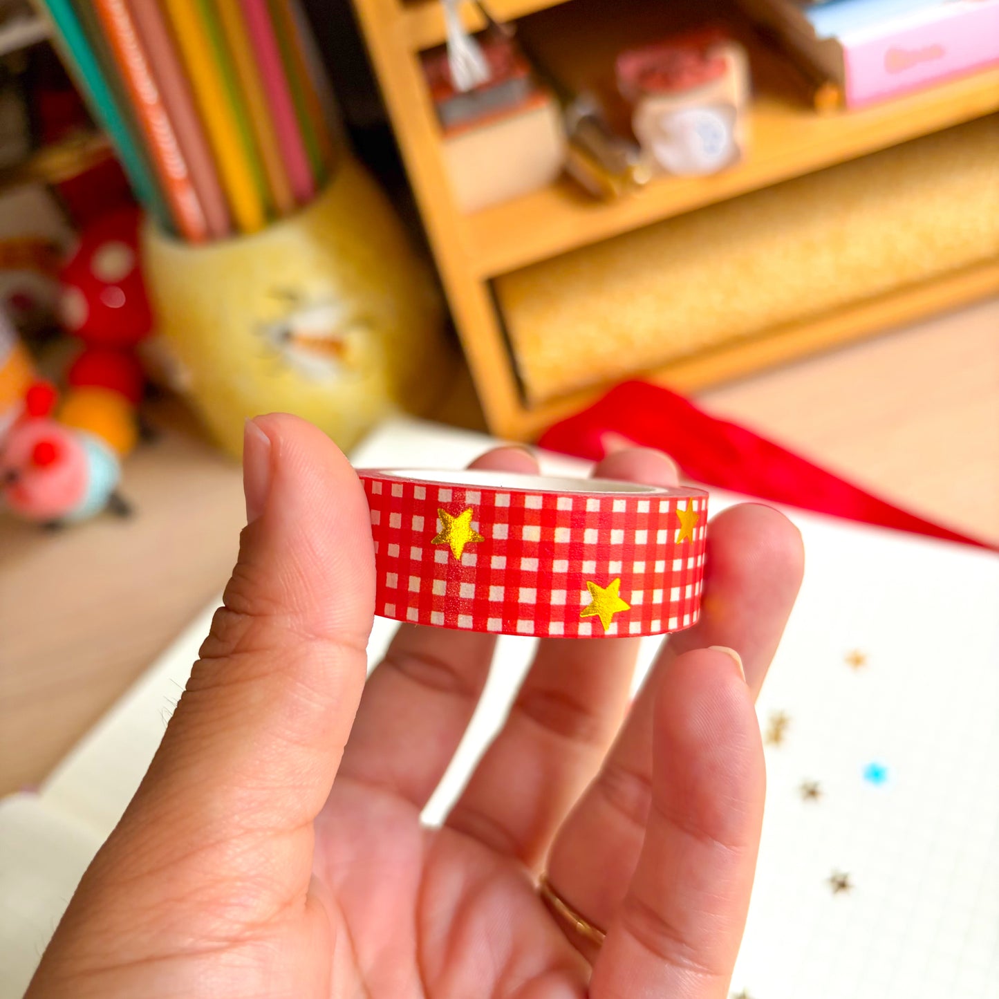 Stars & Plaid Foil Washi Tape