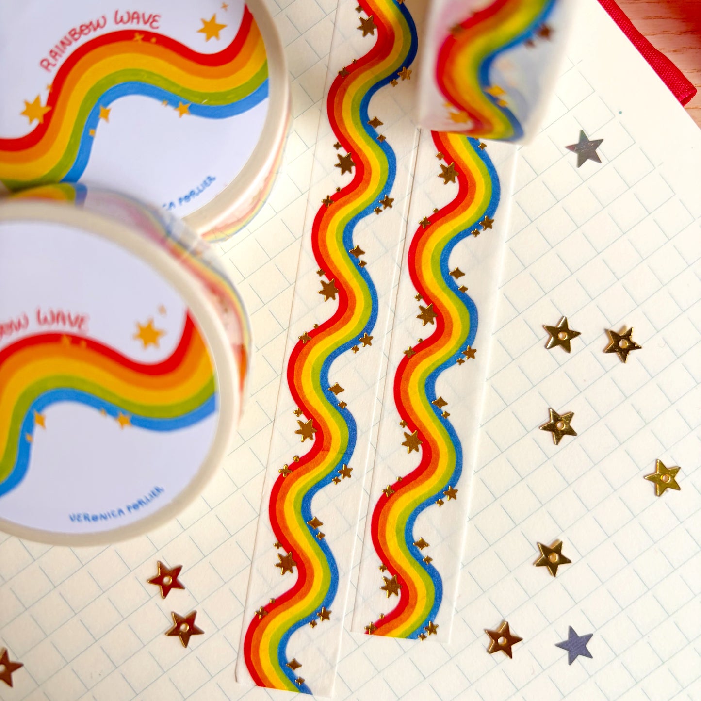 Rainbow Wave Foil Washi Tape