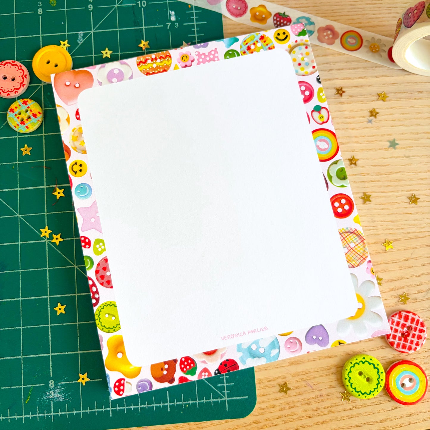 Pretty Buttons Memo Pad