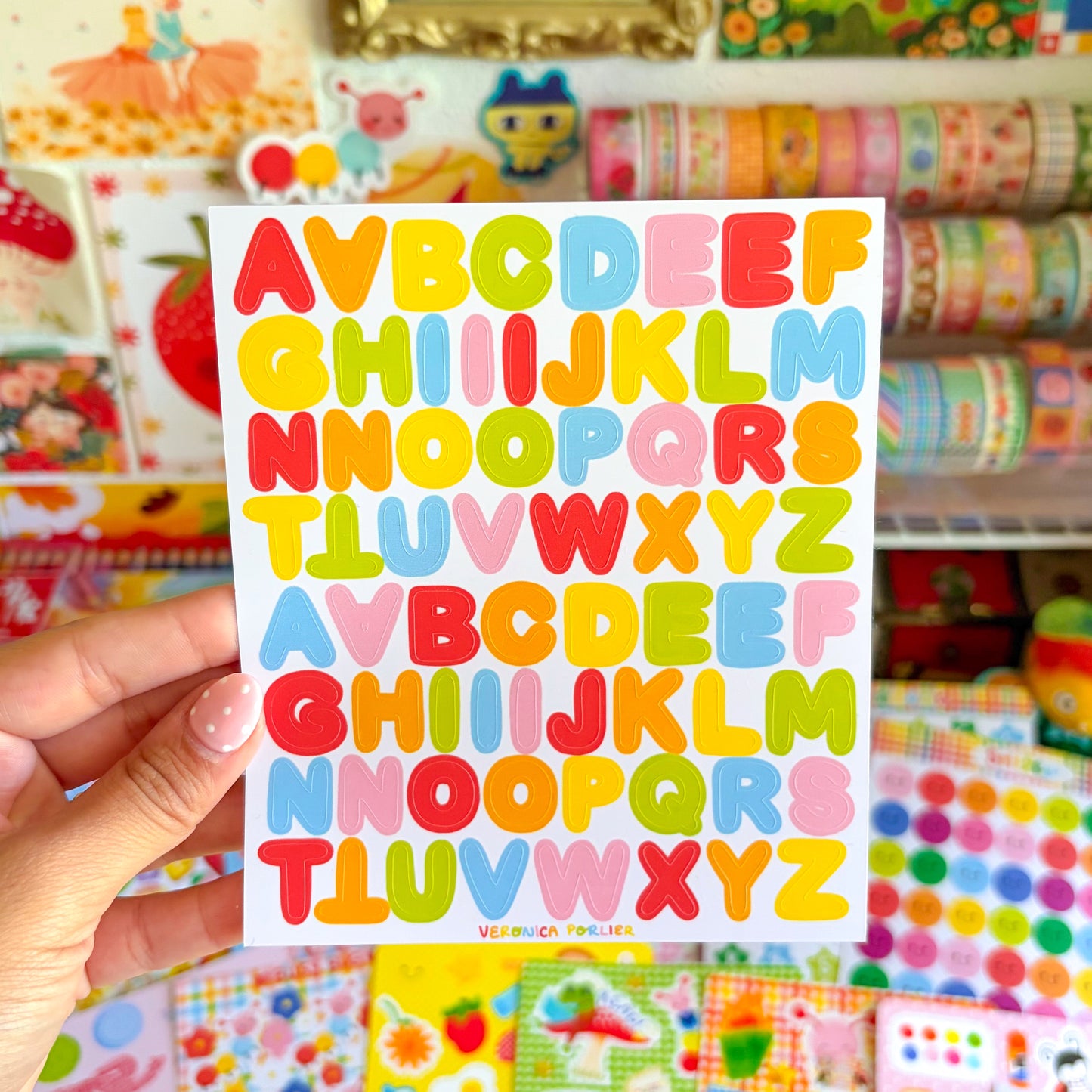 Busy Bug's Favorite Colors Alphabet Sticker Sheet