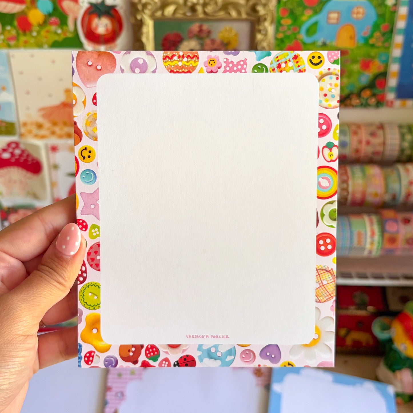 Pretty Buttons Memo Pad