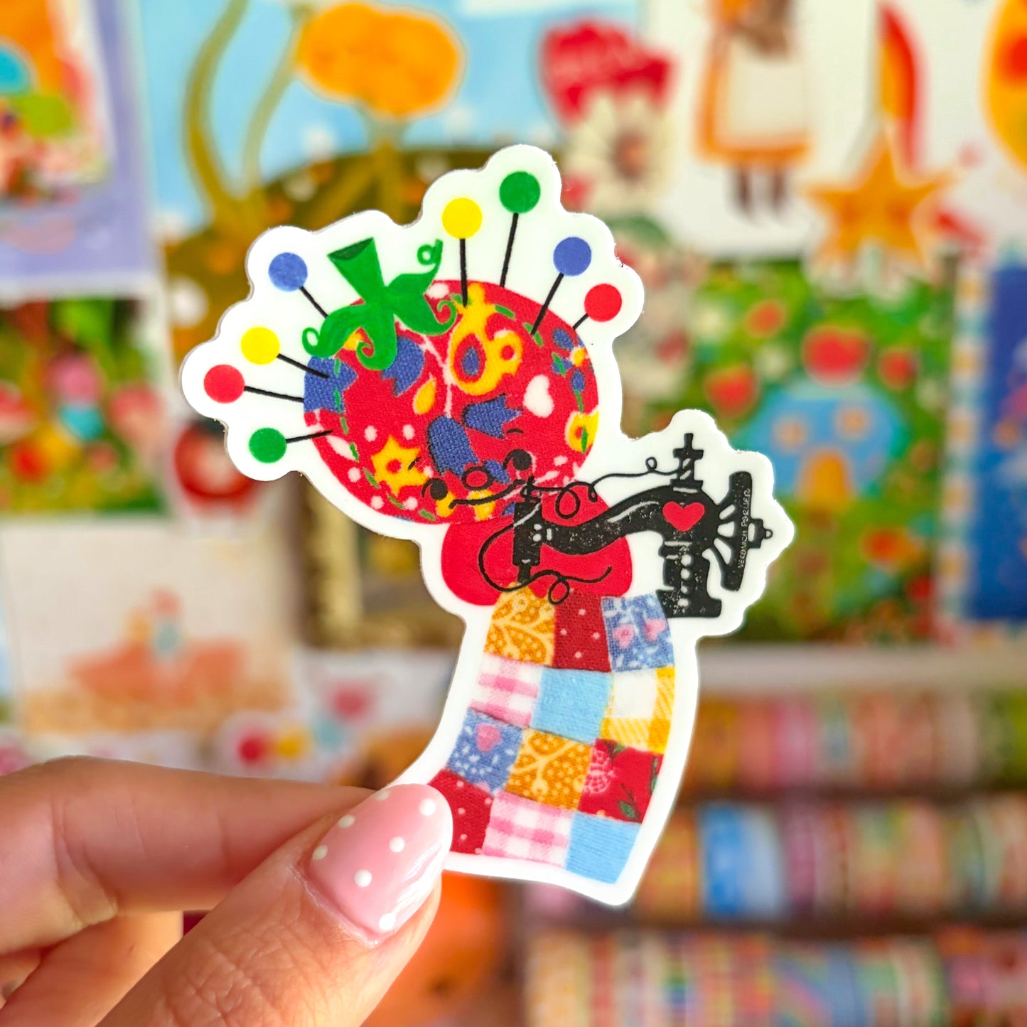 Tomato Pushpin Friend Sticker