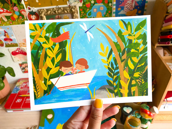 Boatride Postcard Print