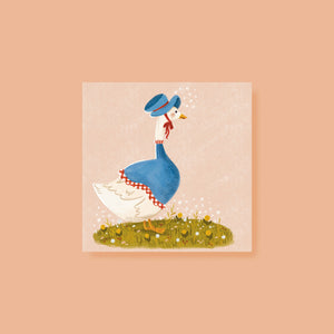 Cute Mother Goose Art Print