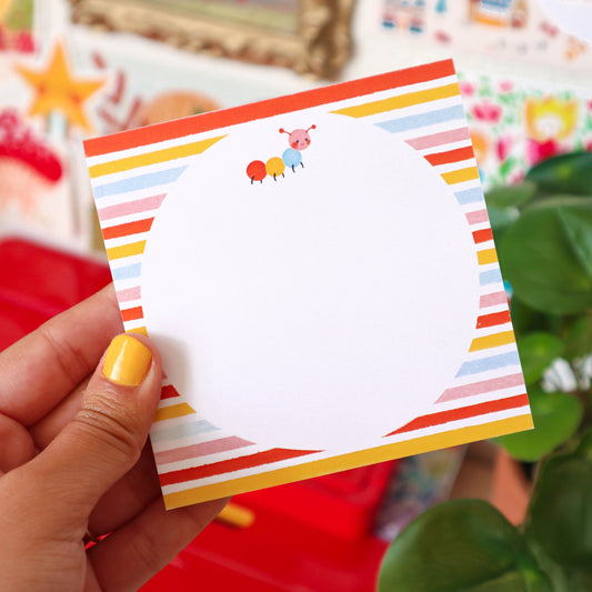 Busy Bug Stripes Memo Pad